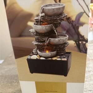 LED fountain lights up by Modern expression